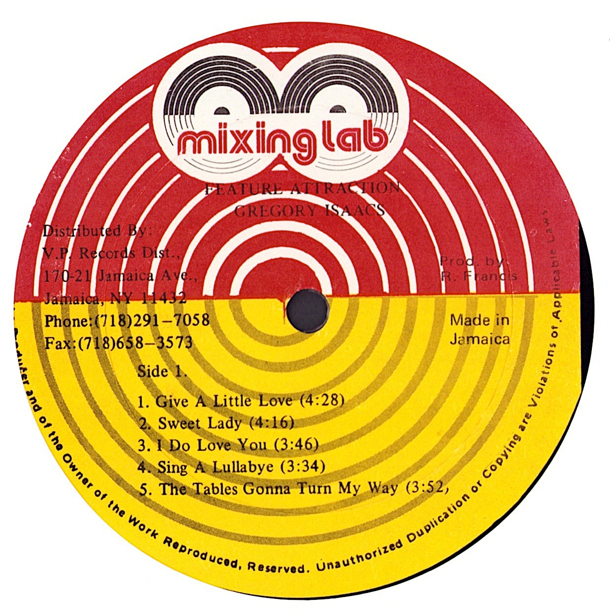 Gregory Isaacs - Feature Attraction Vinyl LP