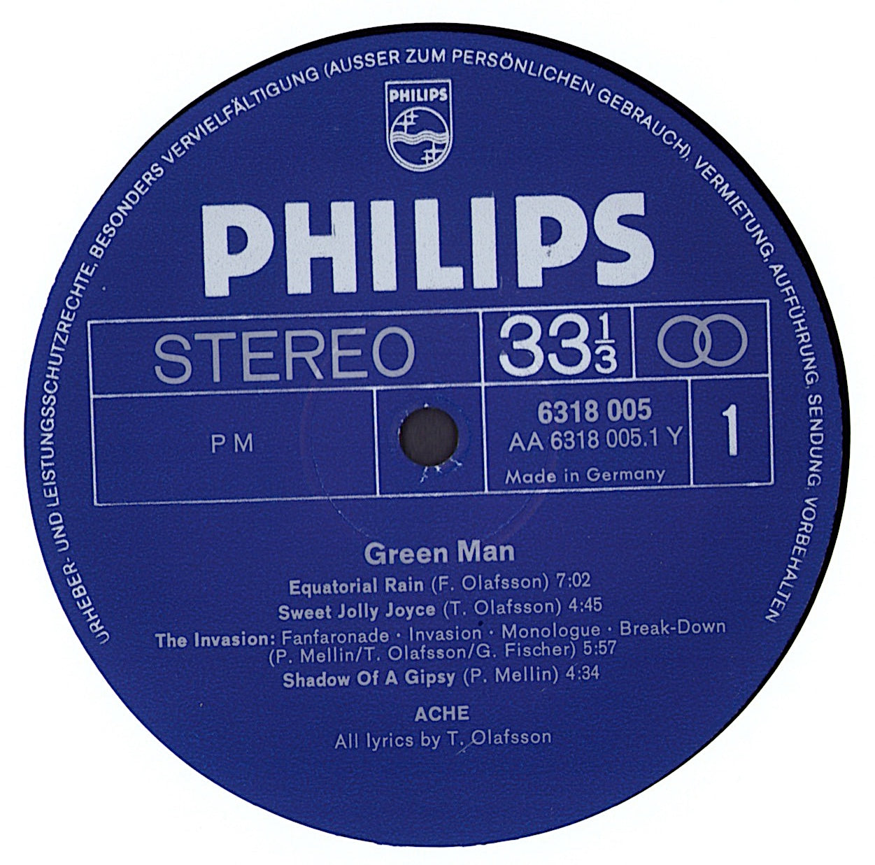 Ache - Green Man Vinyl LP