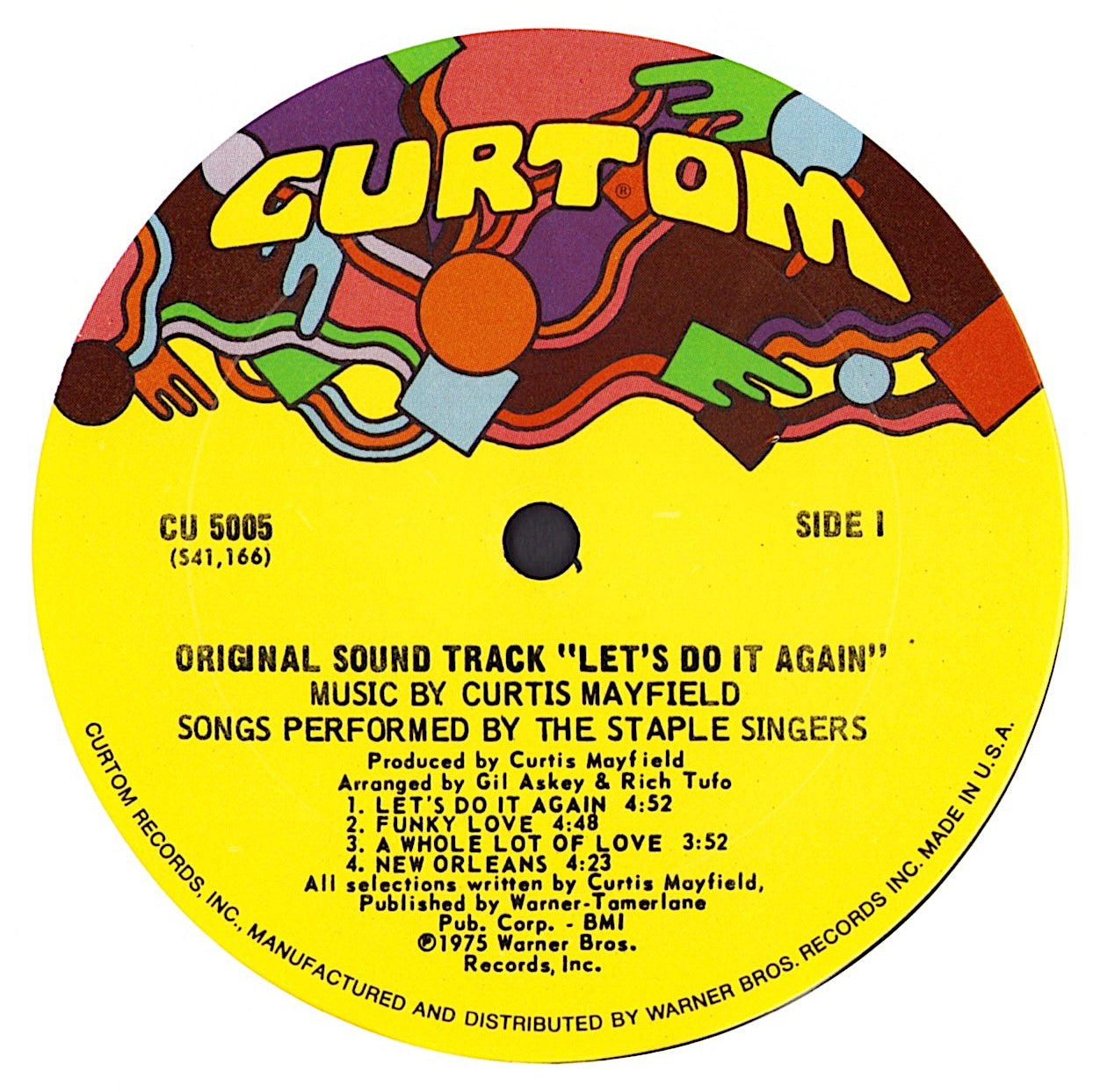 The Staple Singers ● Music By Curtis Mayfield – Let's Do It Again Original Soundtrack Vinyl LP