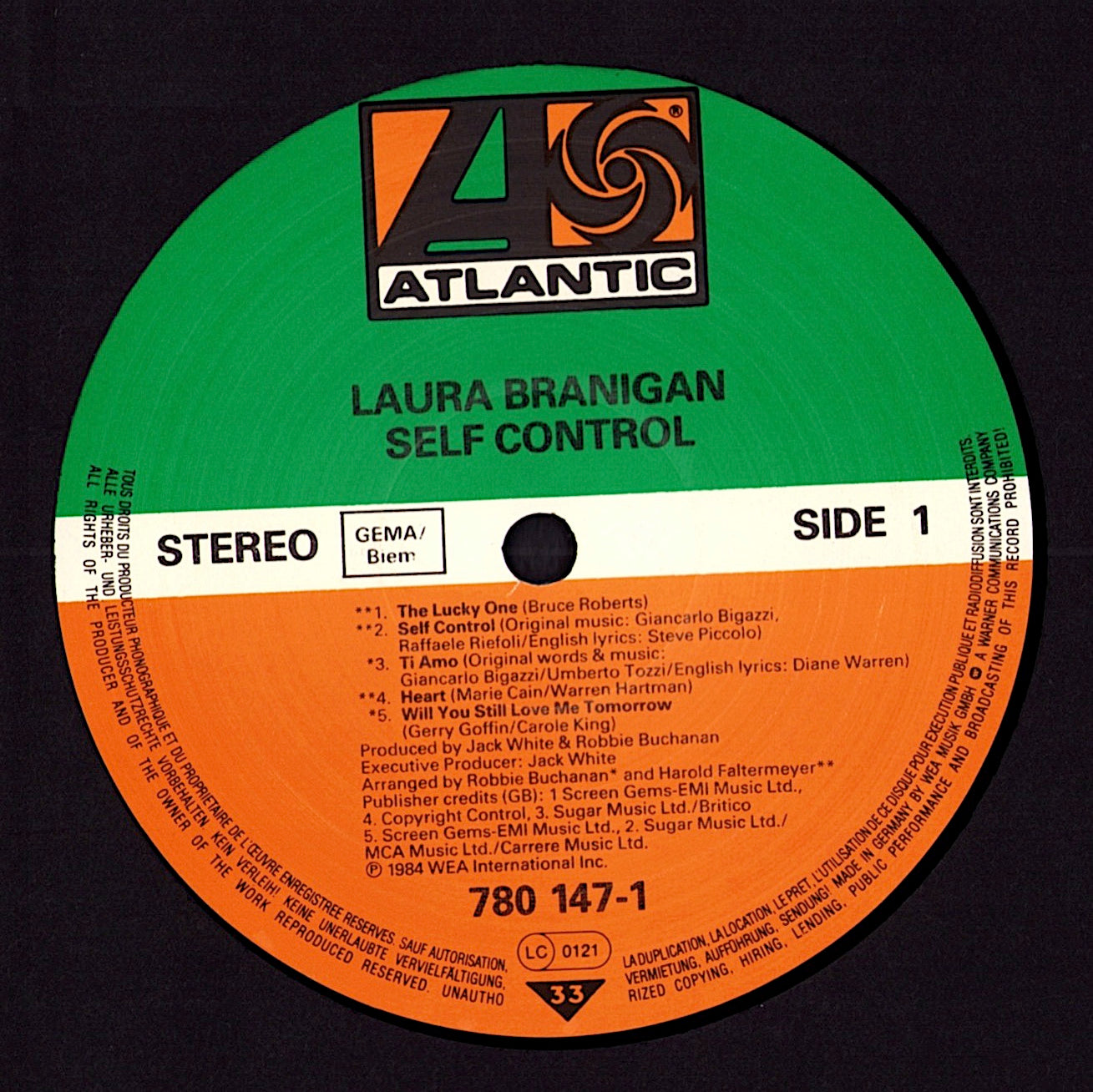 Laura Branigan - Self Control Vinyl LP Kopie