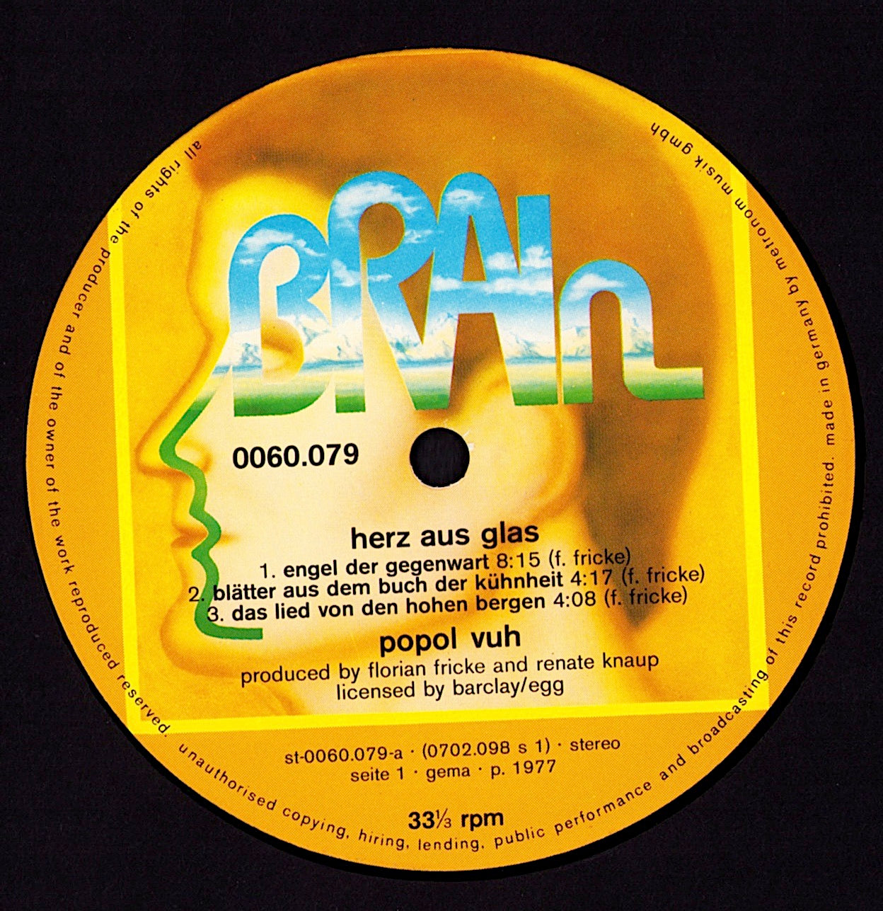 Popol Vuh – Herz Aus Glas Vinyl LP