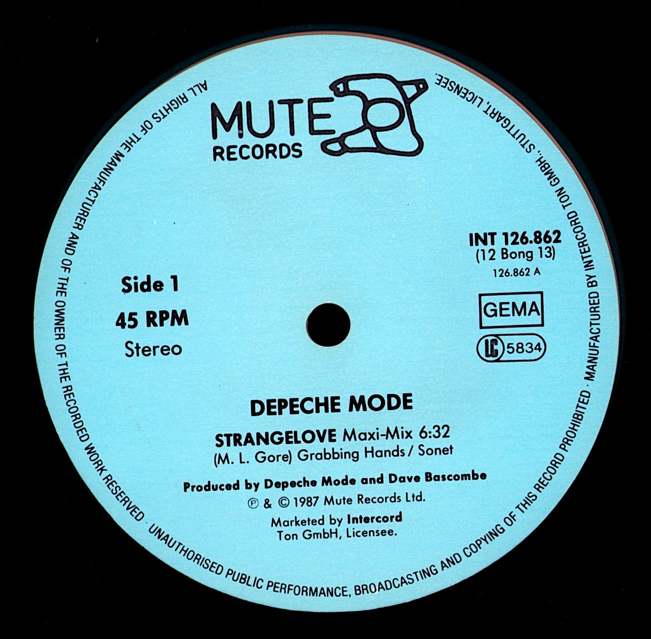Depeche Mode – Strangelove Vinyl 12" | Orange Transparent | DE Original | 1987