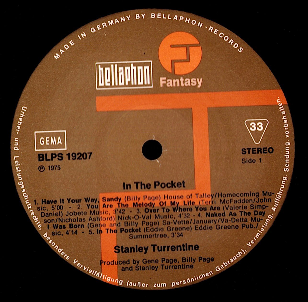Stanley Turrentine – In The Pocket Vinyl LP | DE Original | 1975