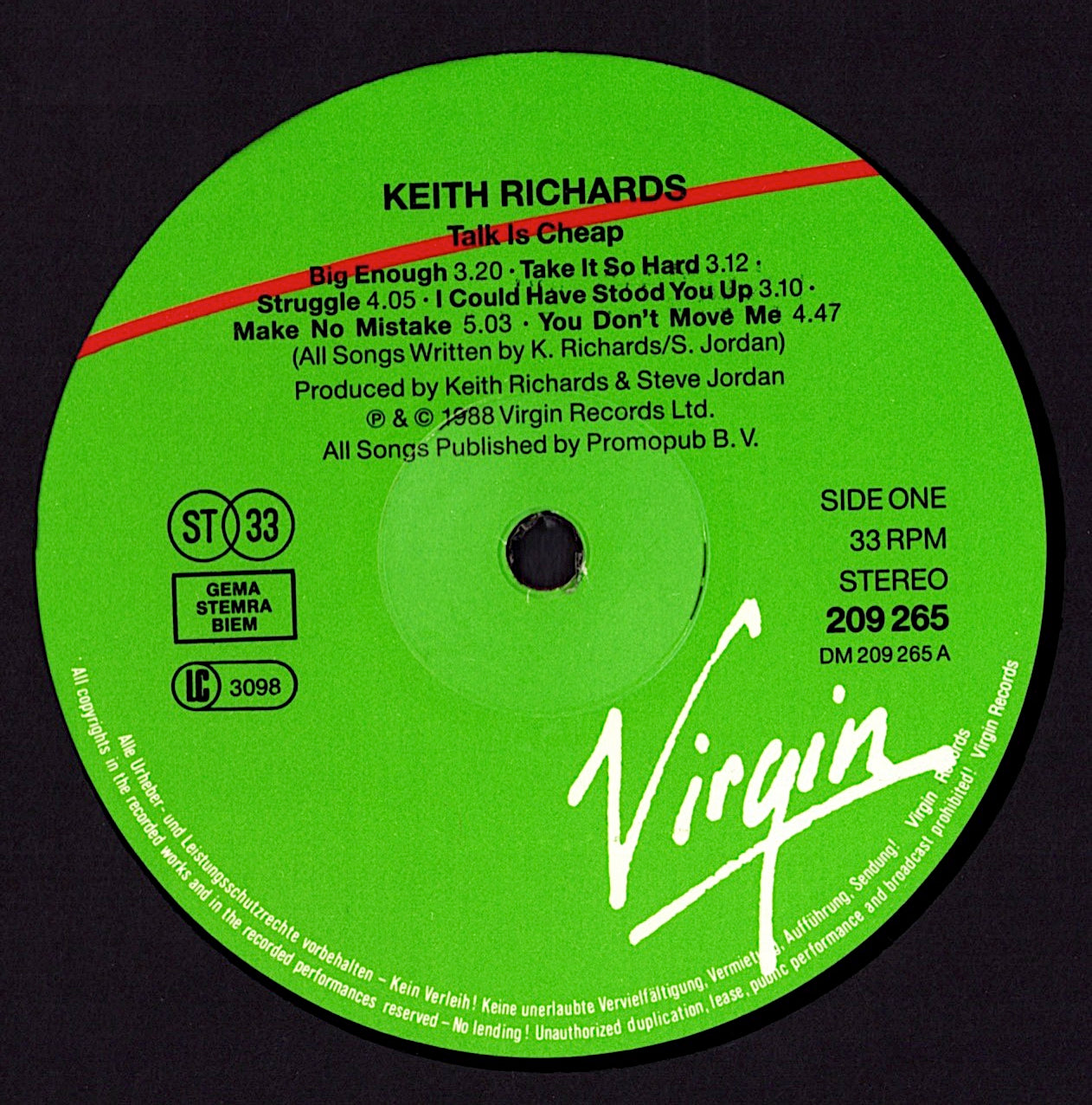 Keith Richards - Talk Is Cheap (Vinyl LP)