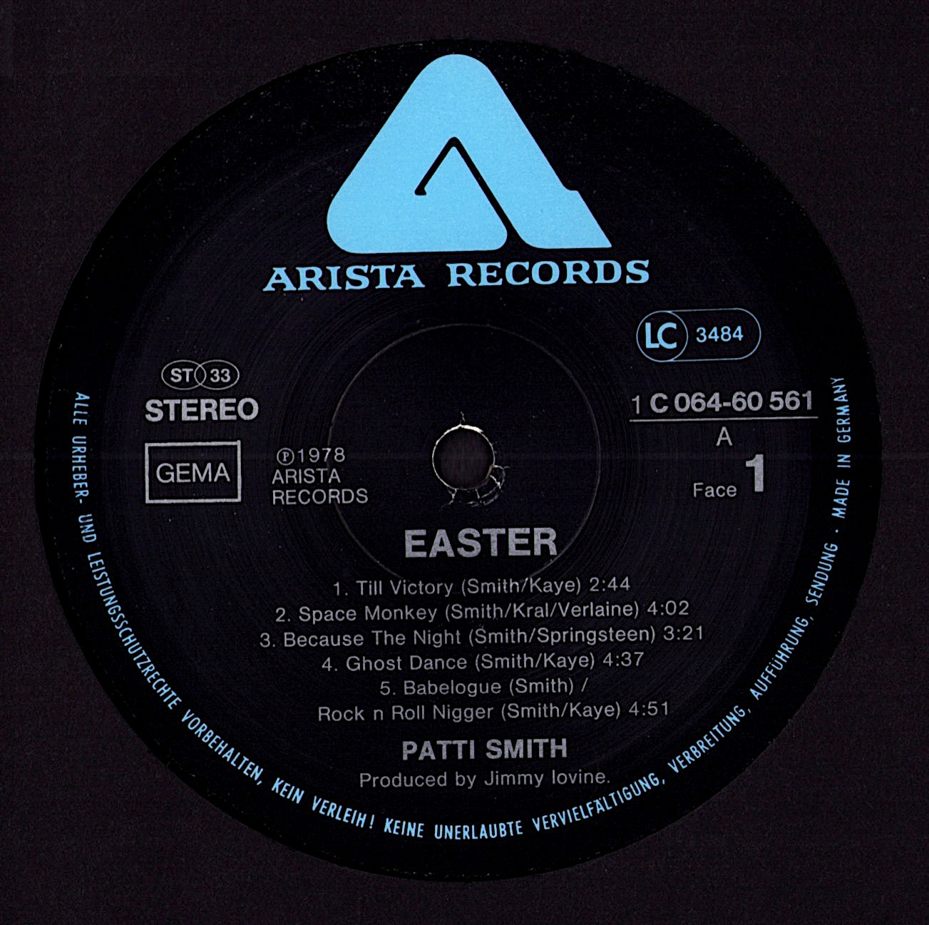 Patti Smith Group – Easter Vinyl LP Kopie
