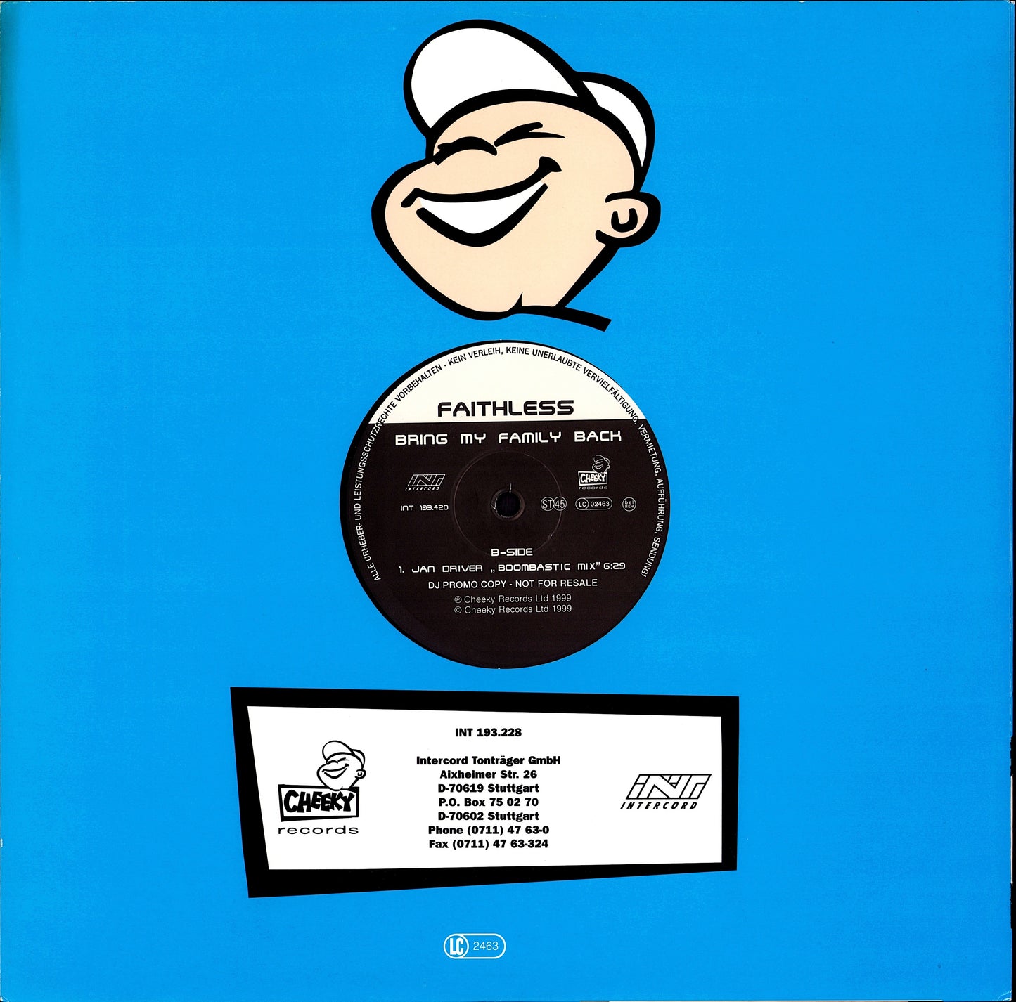 Faithless – Bring My Family Back (Vinyl 12" Maxi-Single)