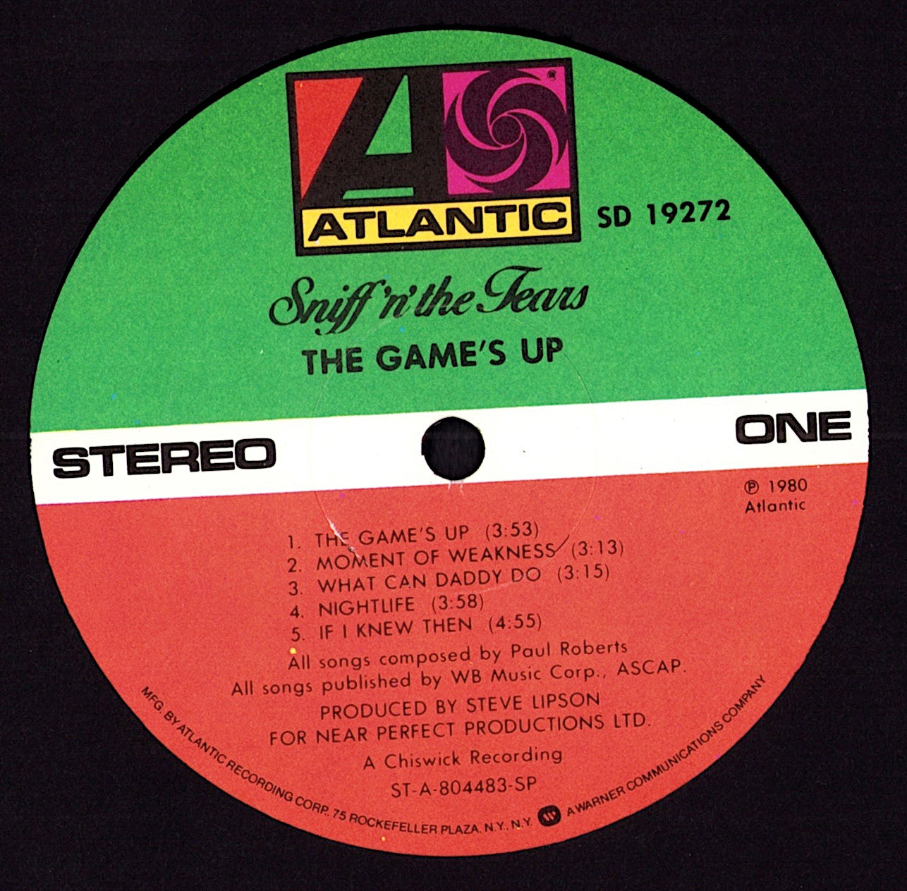 Sniff 'n' The Tears - The Game's Up Vinyl LP