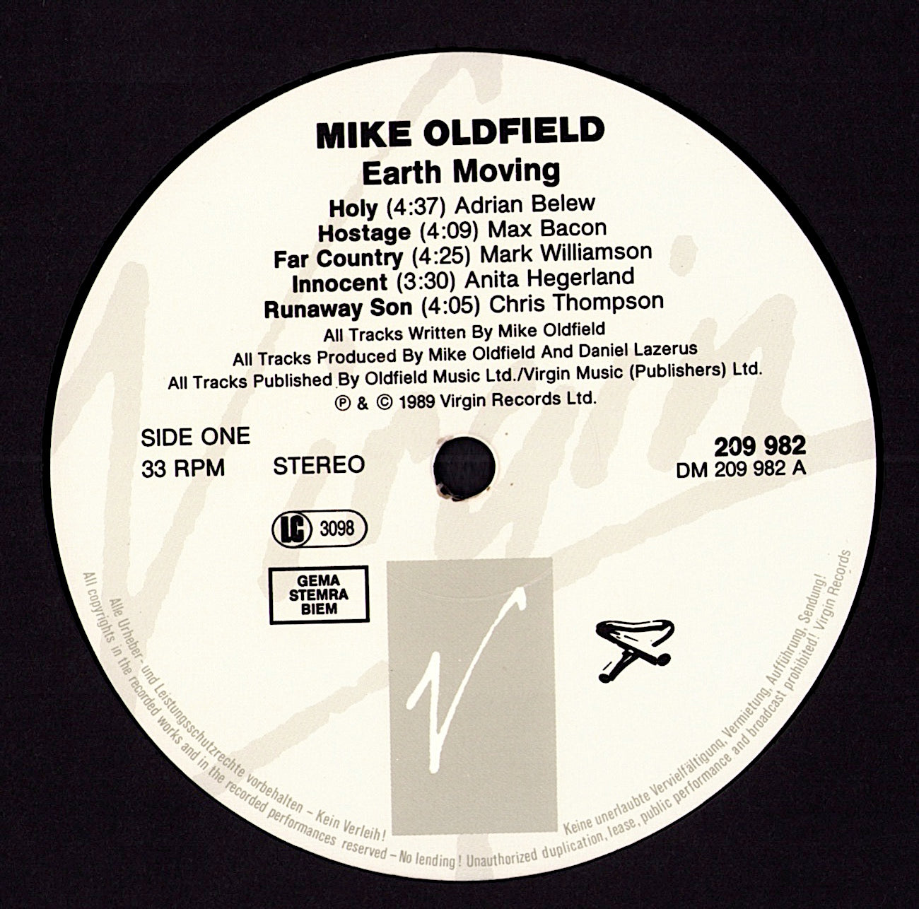 Mike Oldfield - Islands Vinyl LP Kopie