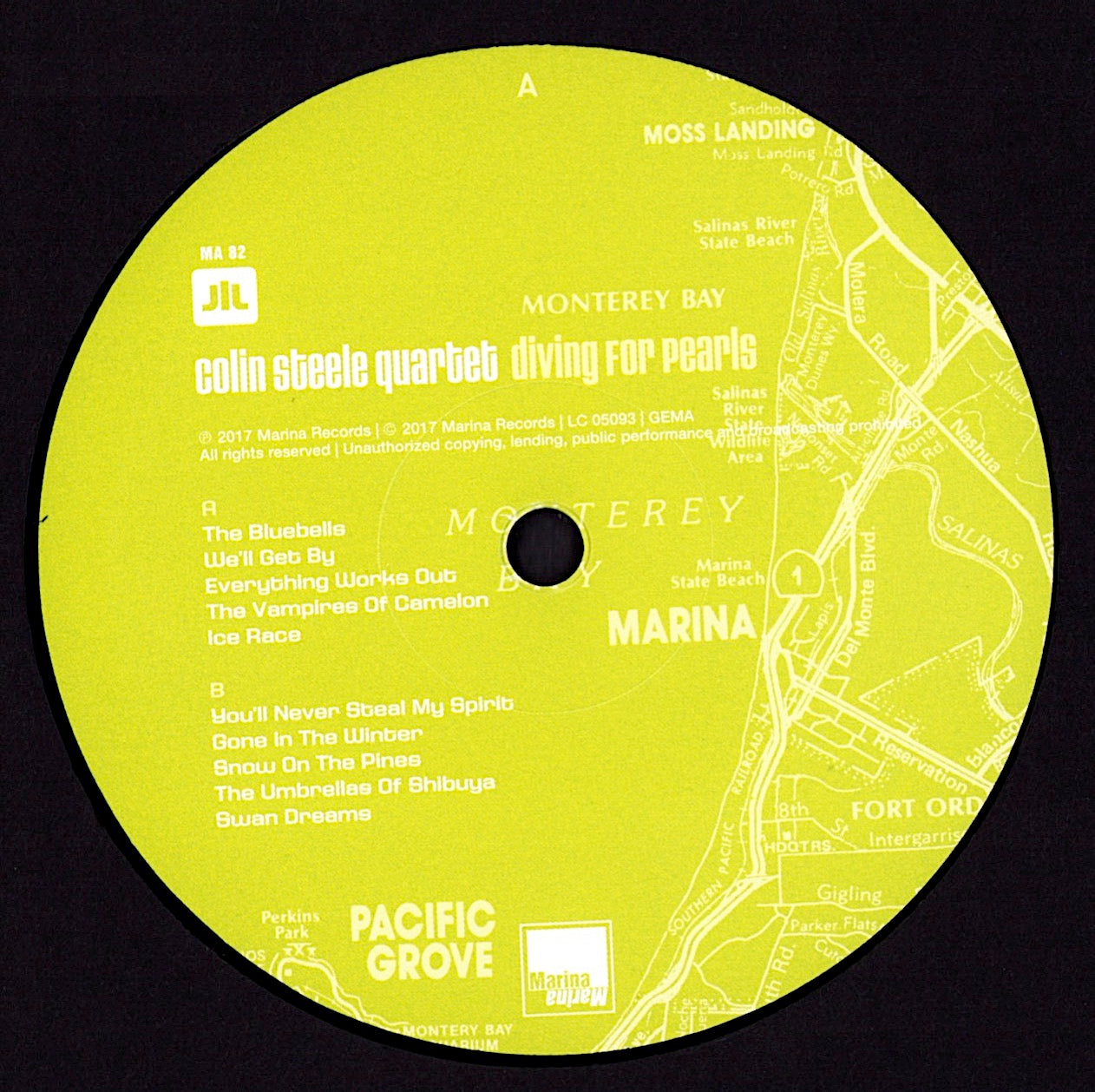 Colin Steele Quartet – Diving For Pearls Jazz Interpretations Of The Pearlfishers Songbook Vinyl LP