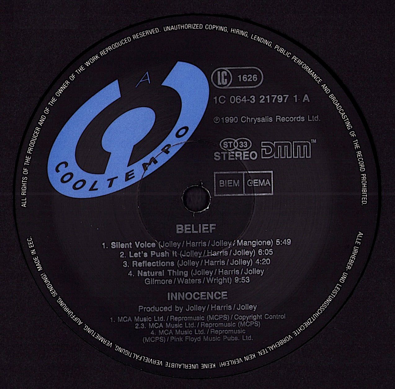 Innocence – Belief Vinyl LP | DE Original | 1990