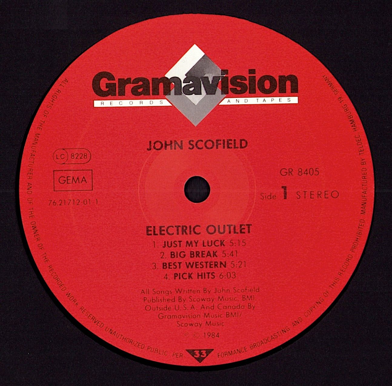 John Scofield – Electric Outlet Vinyl LP | DE Original | 1984