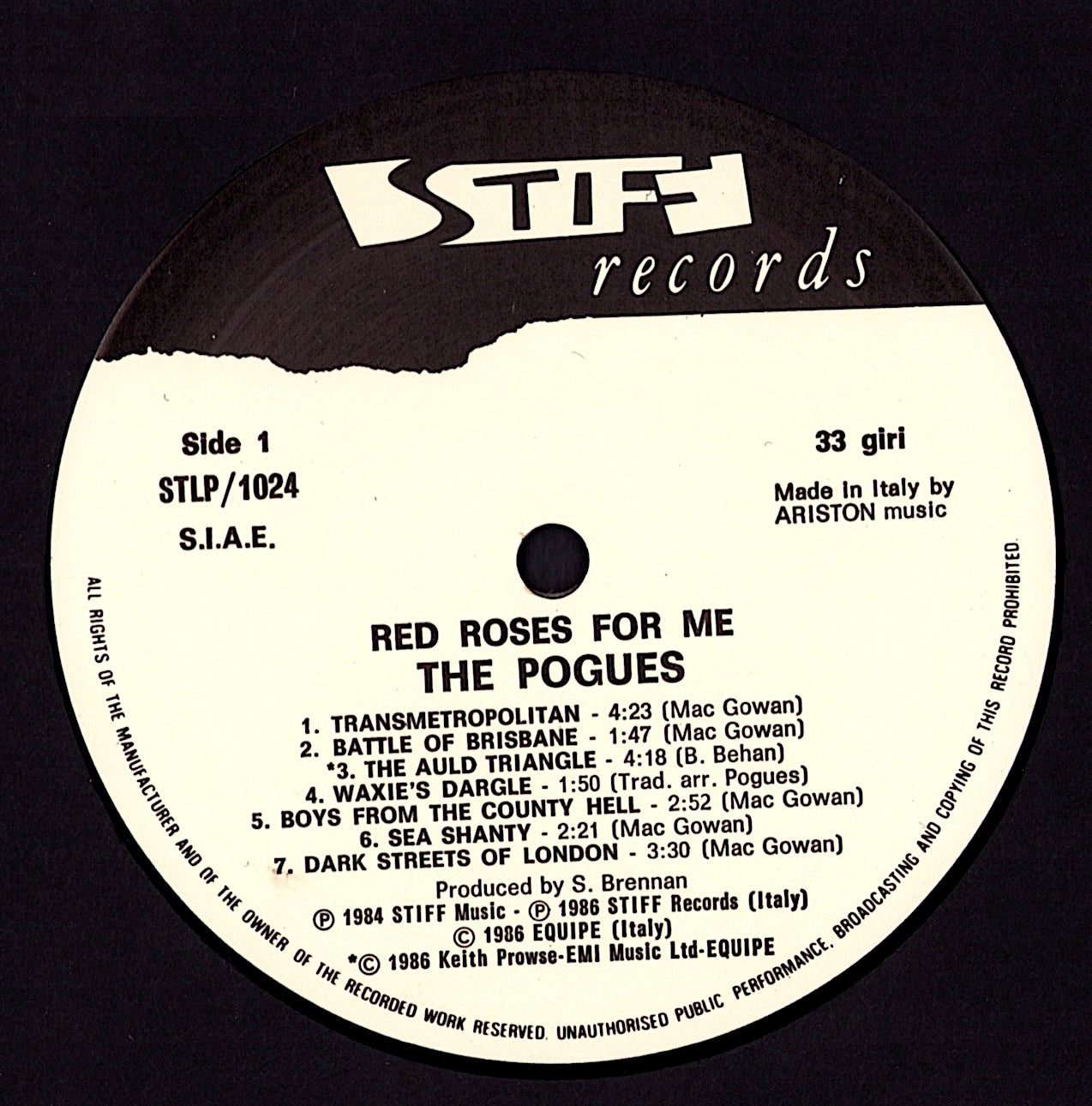 The Pogues - Red Roses For Me Vinyl LP