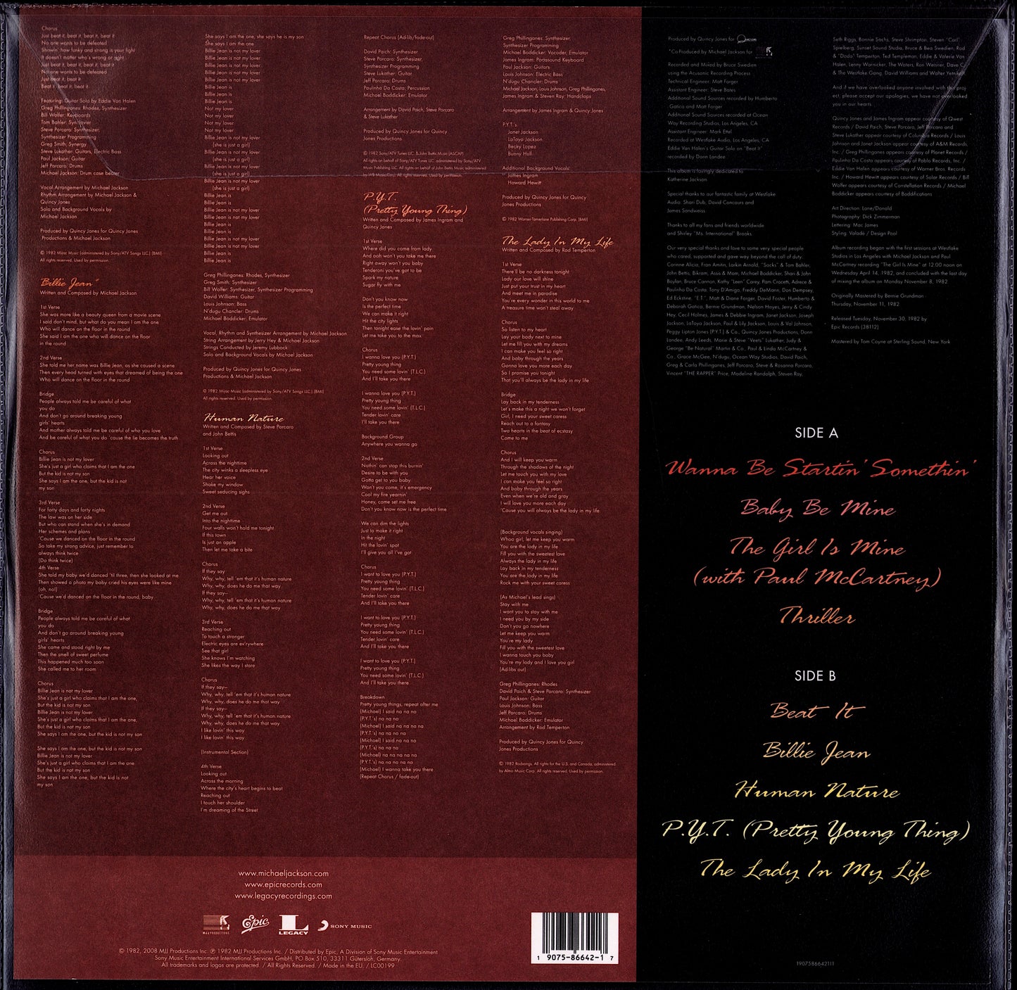 Michael Jackson – Thriller Picture Disc Vinyl LP