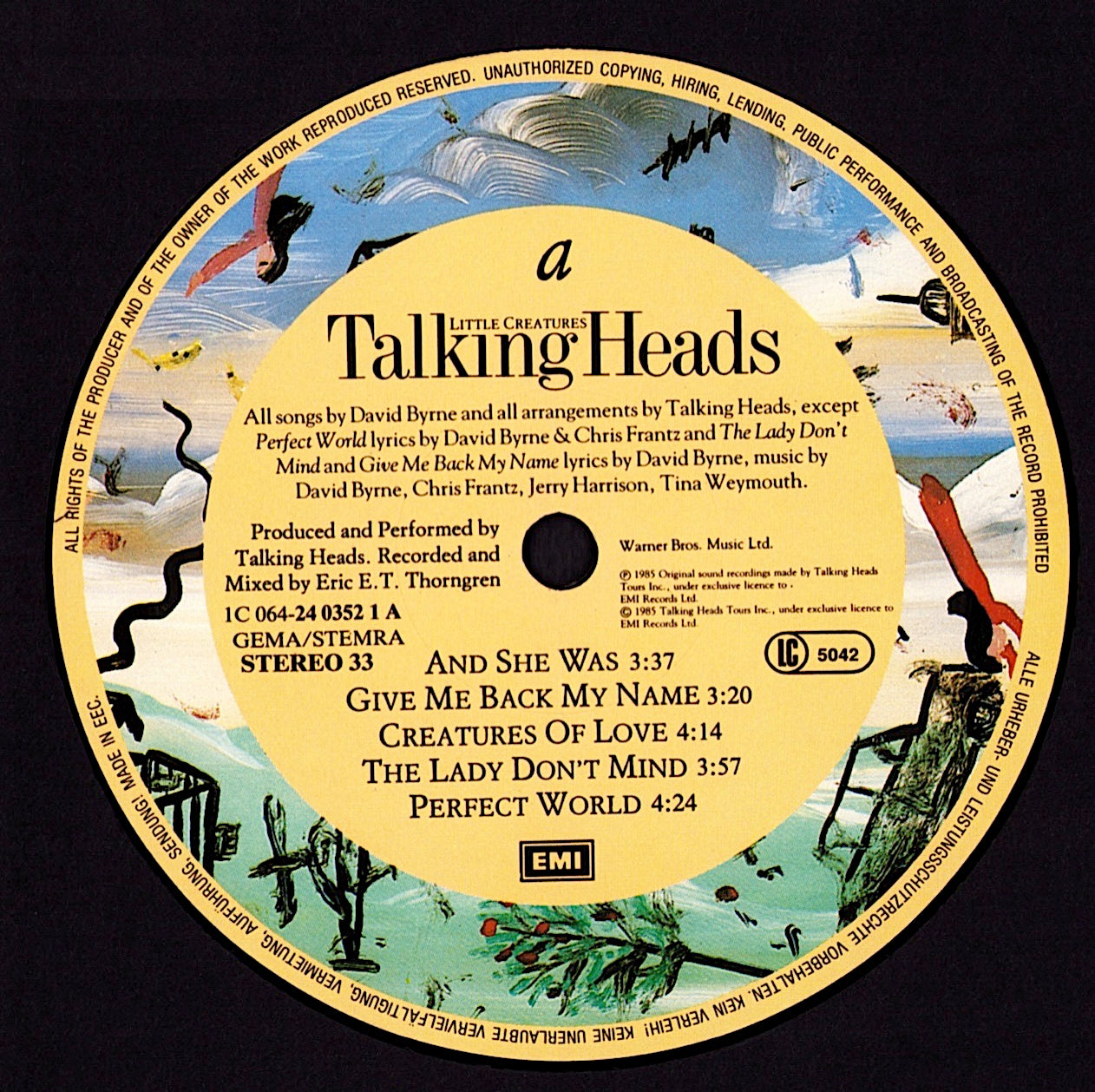 Talking Heads - Little Creatures Vinyl LP