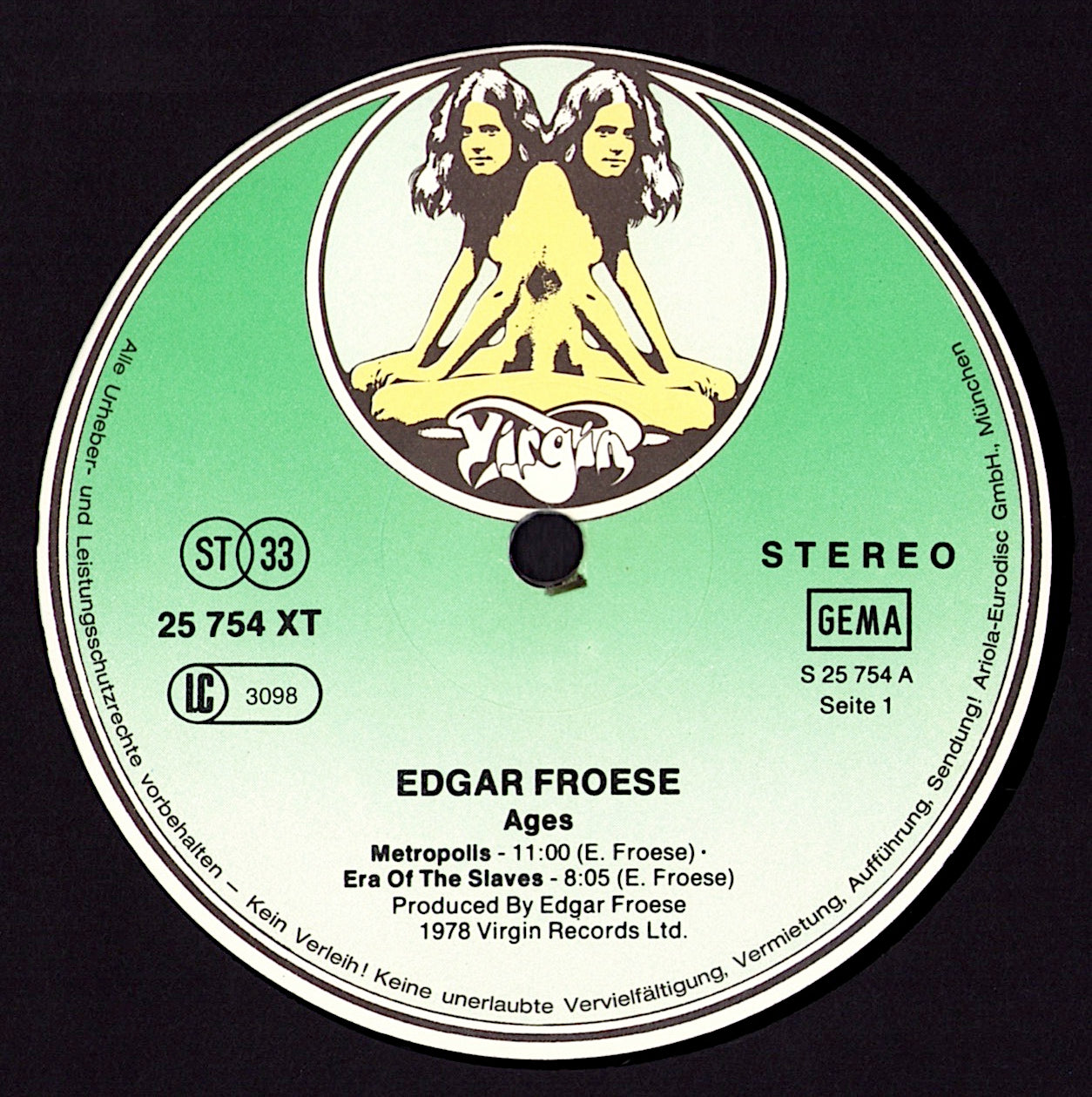 Edgar Froese – Ages Vinyl 2LP