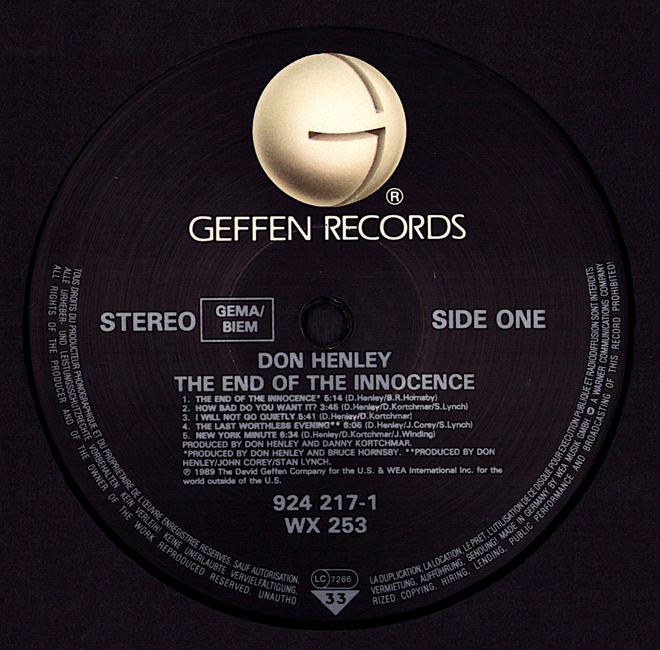 Don Henley – The End Of The Innocence Vinyl LP