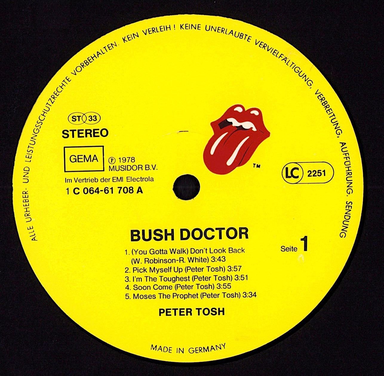 Peter Tosh – Bush Doctor Vinyl LP