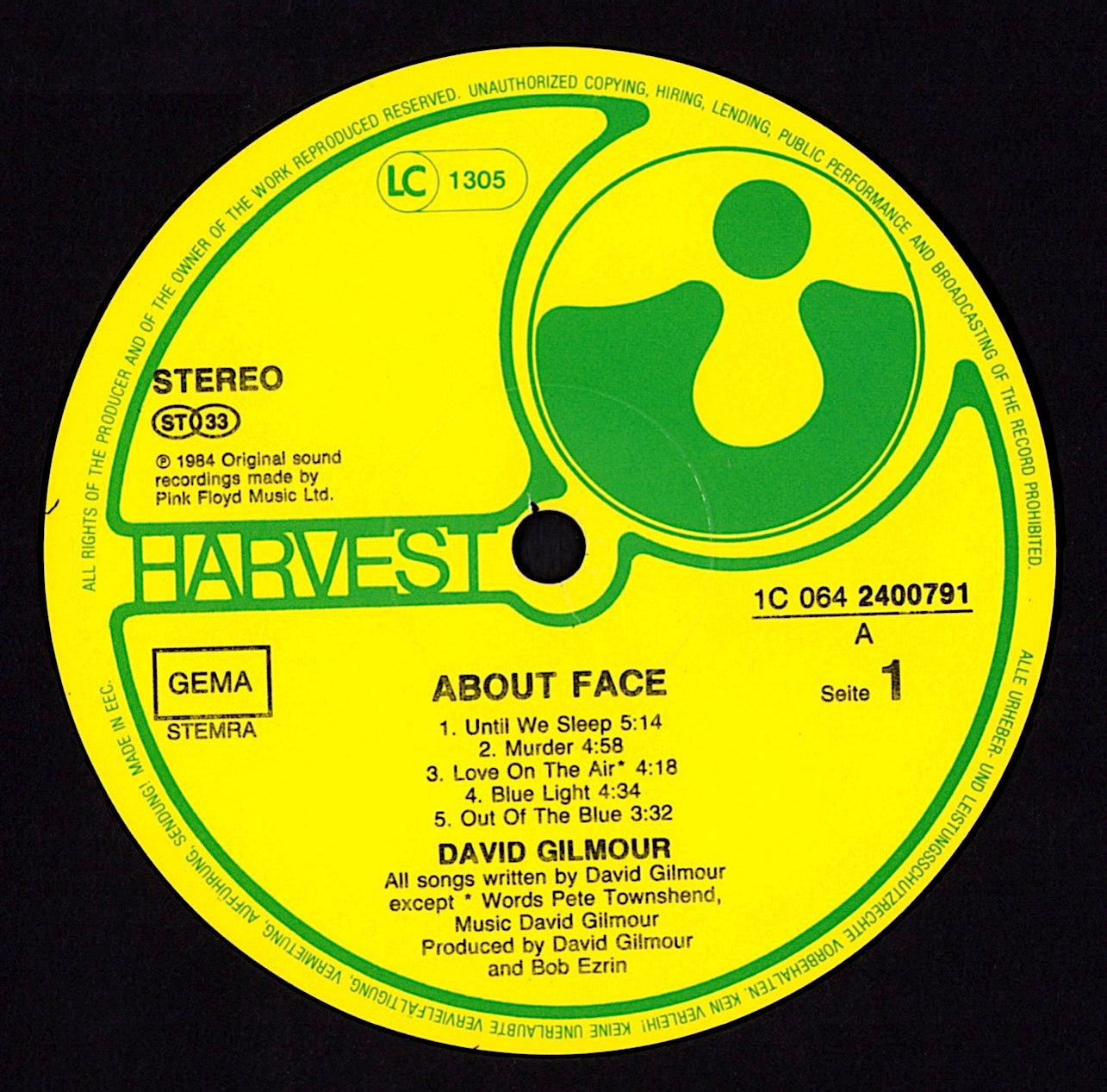 David Gilmour - About Face Vinyl LP