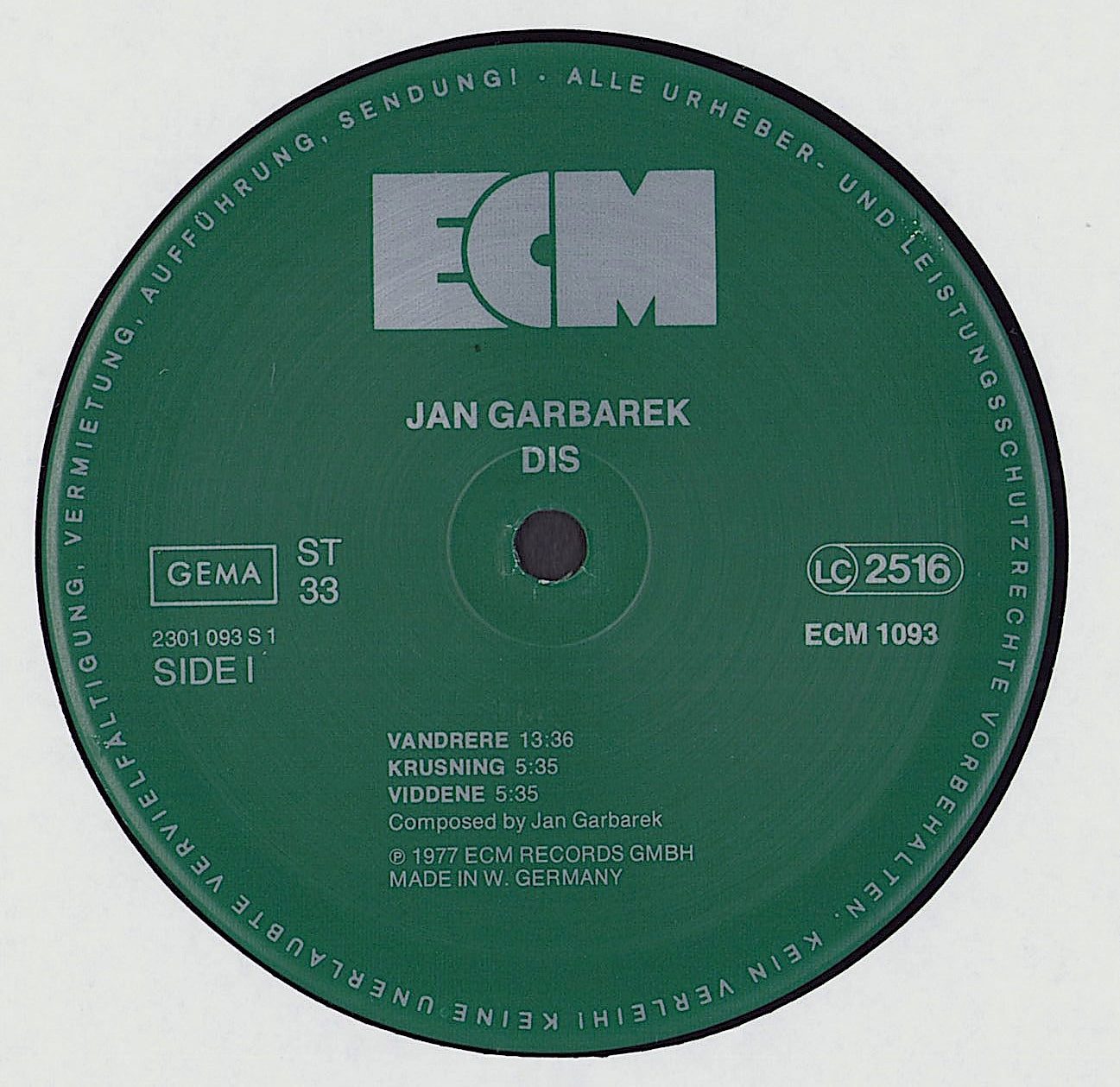 Jan Garbarek - Dis Vinyl LP DE