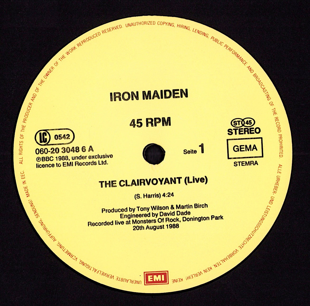 Iron Maiden – The Clairvoyant Vinyl 12" Maxi-Single