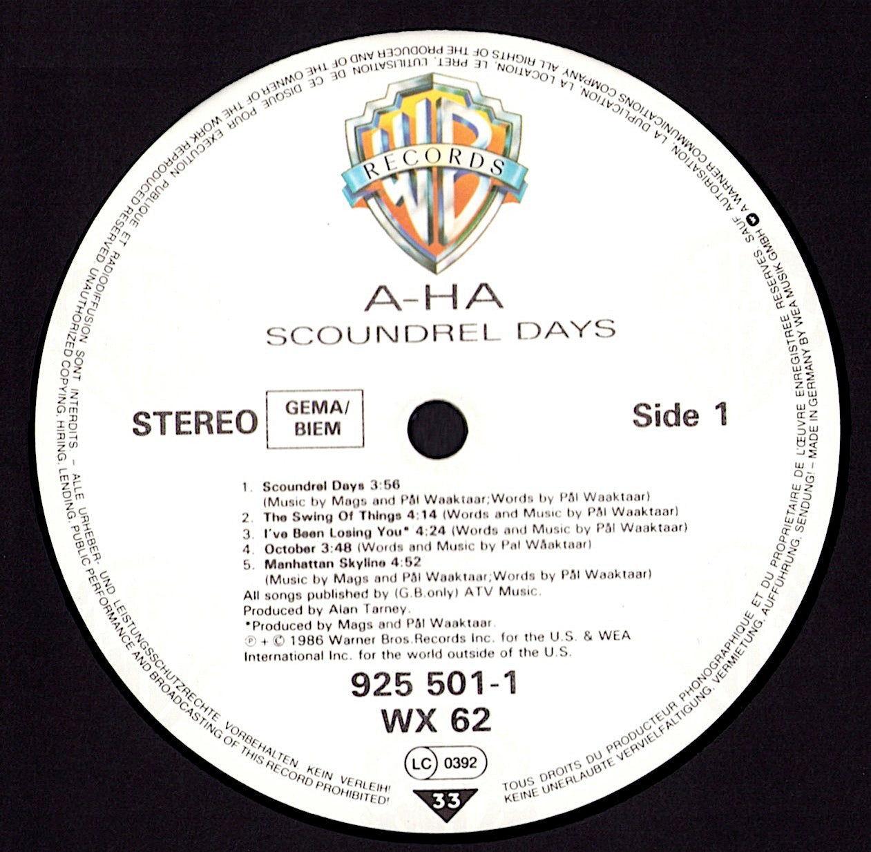 a-ha - Scoundrel Days (Vinyl LP)