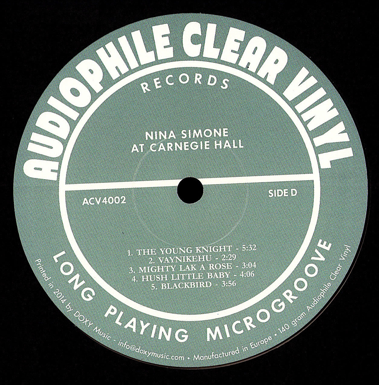 Nina Simone – Nina Simone At Town Hall Vinyl LP | NL Reissue | 1969 Kopie