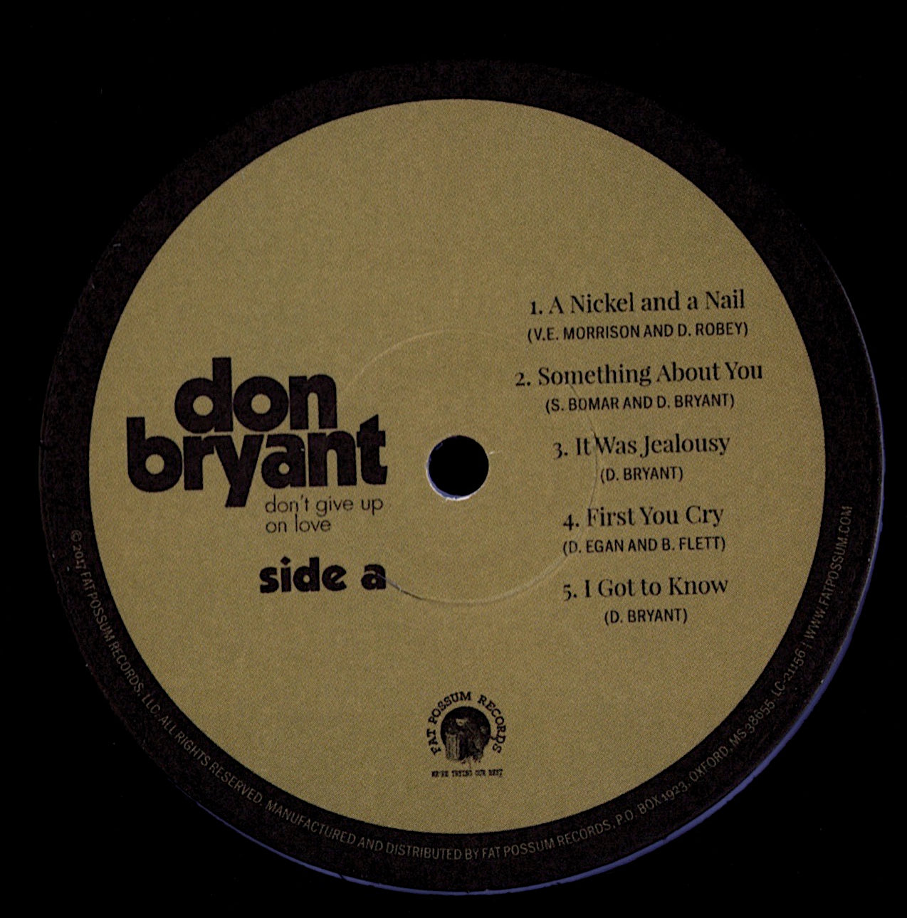 Don Bryant – Don't Give Up On Love (Purple Vinyl LP)