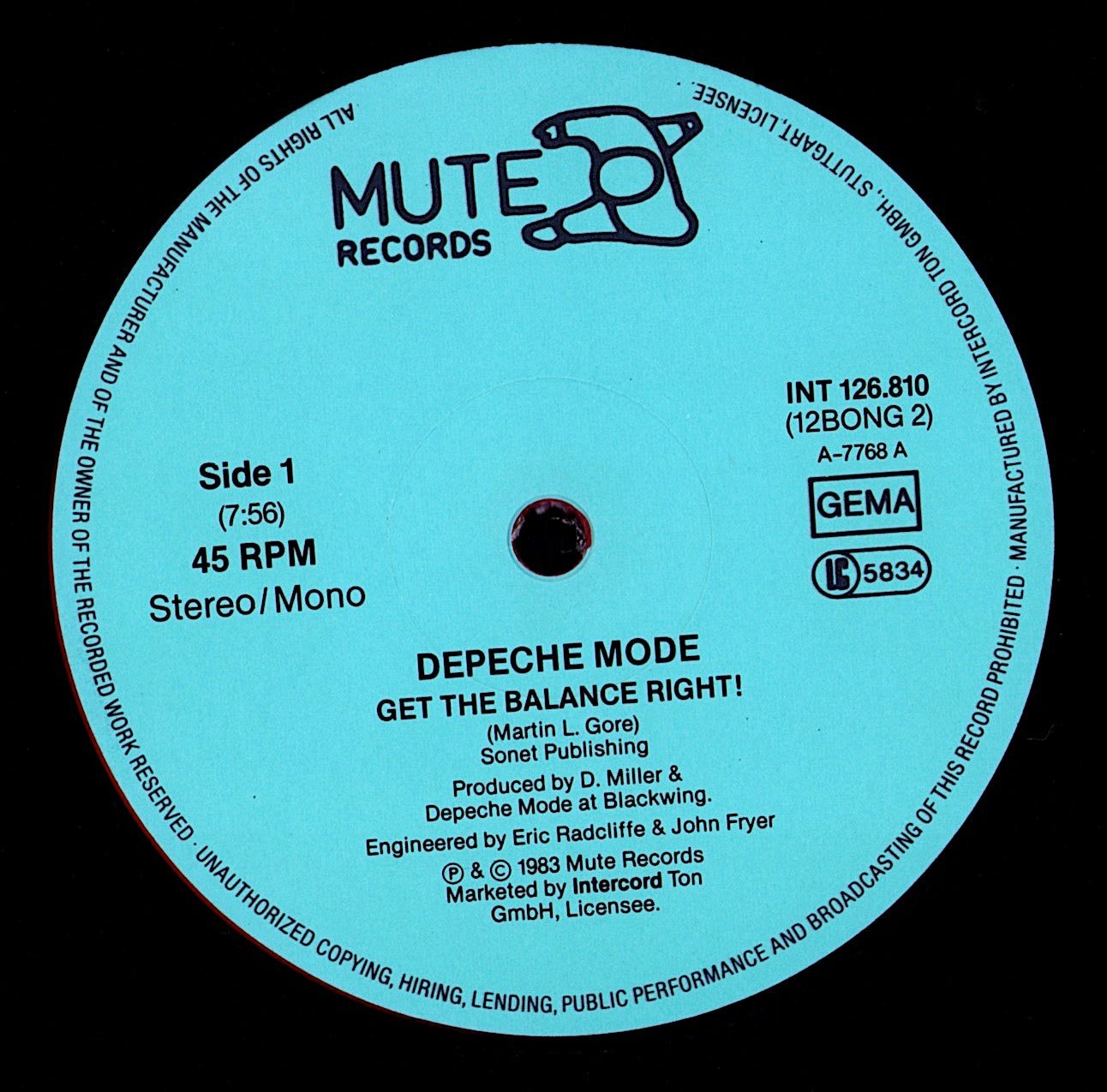Depeche Mode – Get The Balance Right! Combination Mix Red Vinyl 12" Maxi-Single