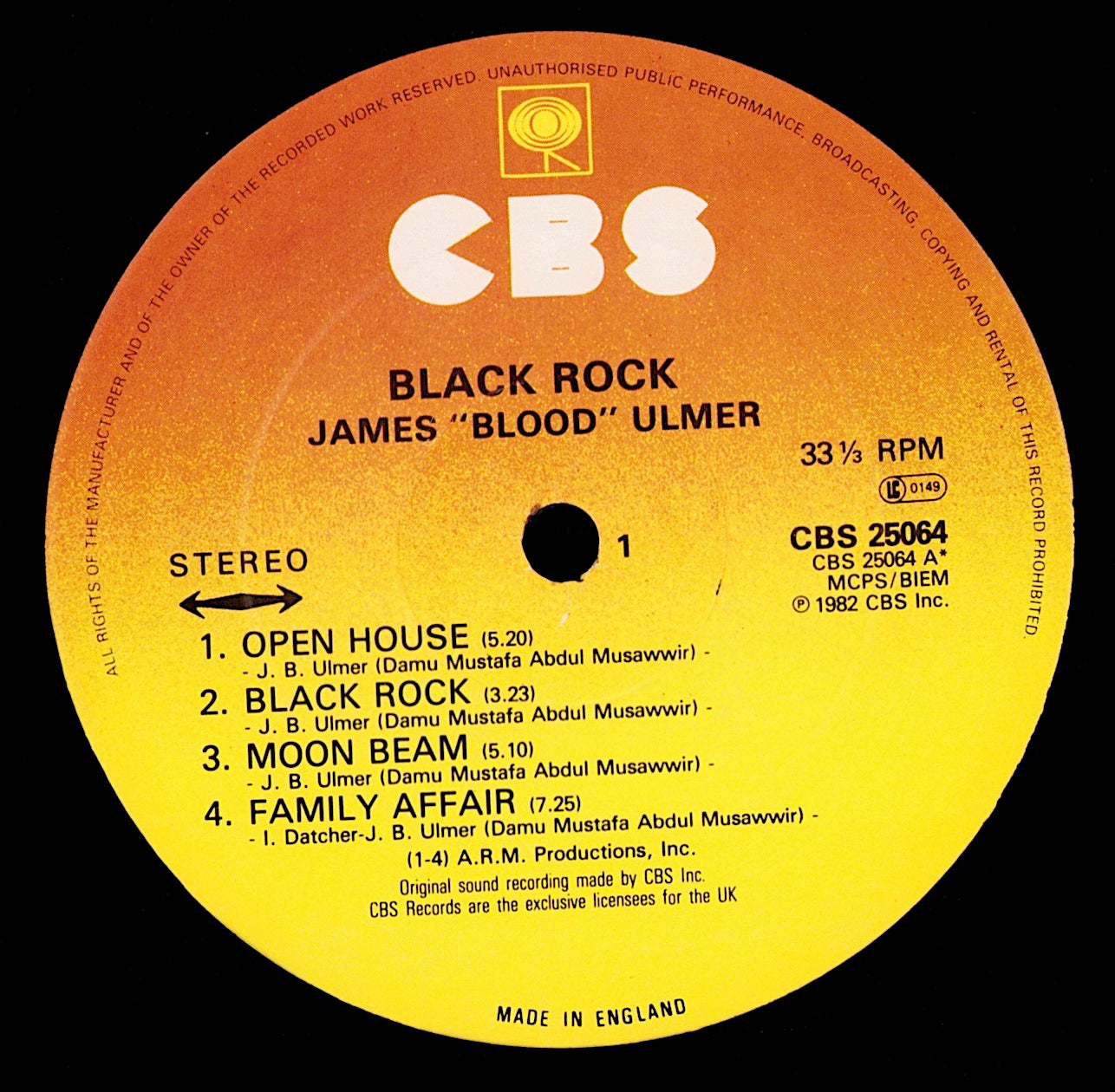 James Blood Ulmer – Black Rock Vinyl LP | EU Original | 1982