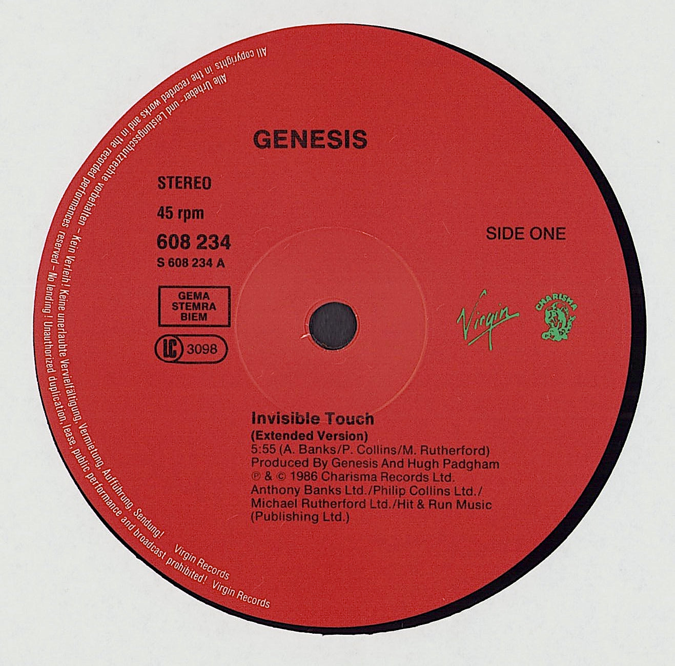 Genesis - Invisible Touch Vinyl 12"