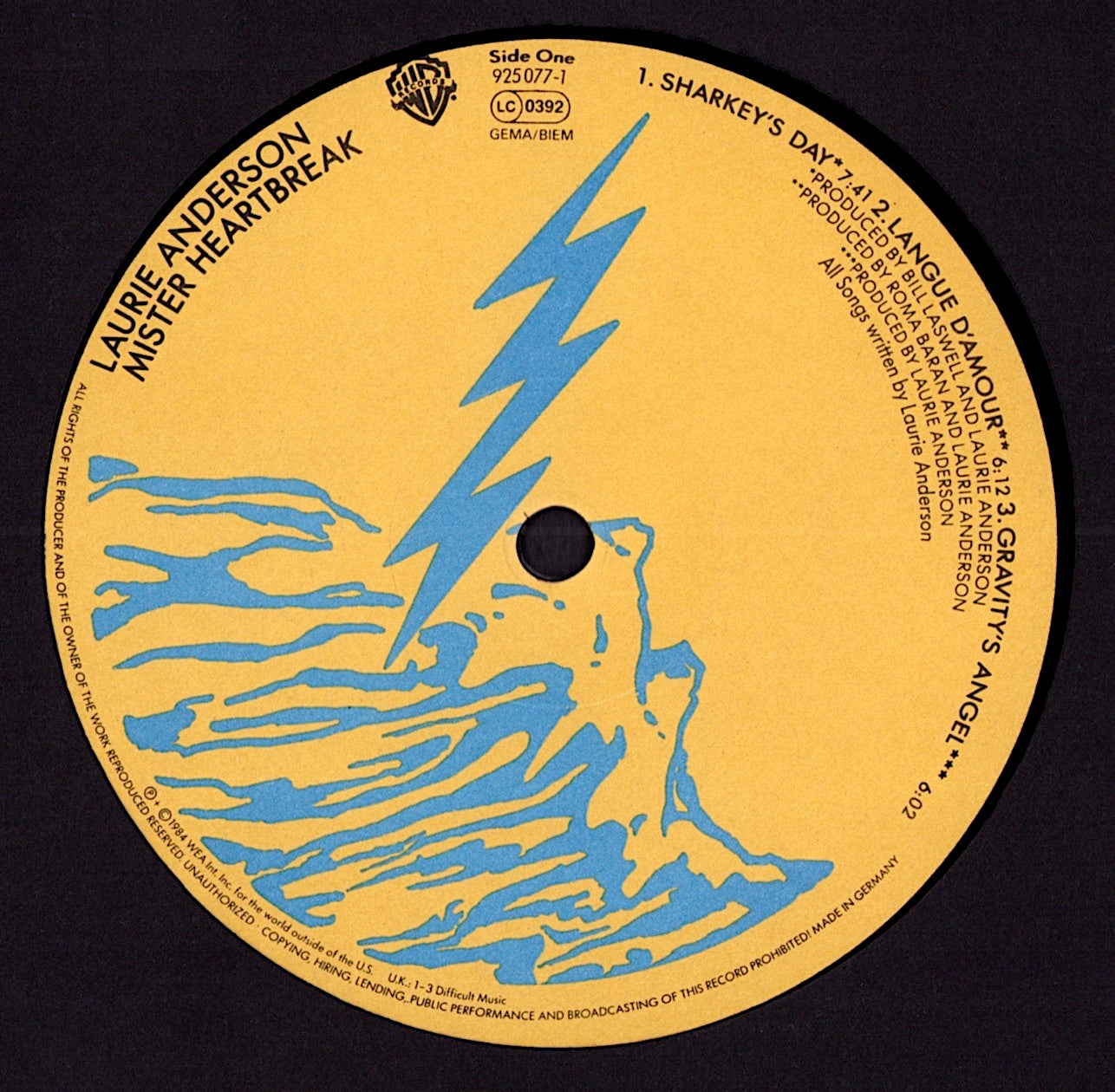 Laurie Anderson – Mister Heartbreak Vinyl LP | EU Original | 1984