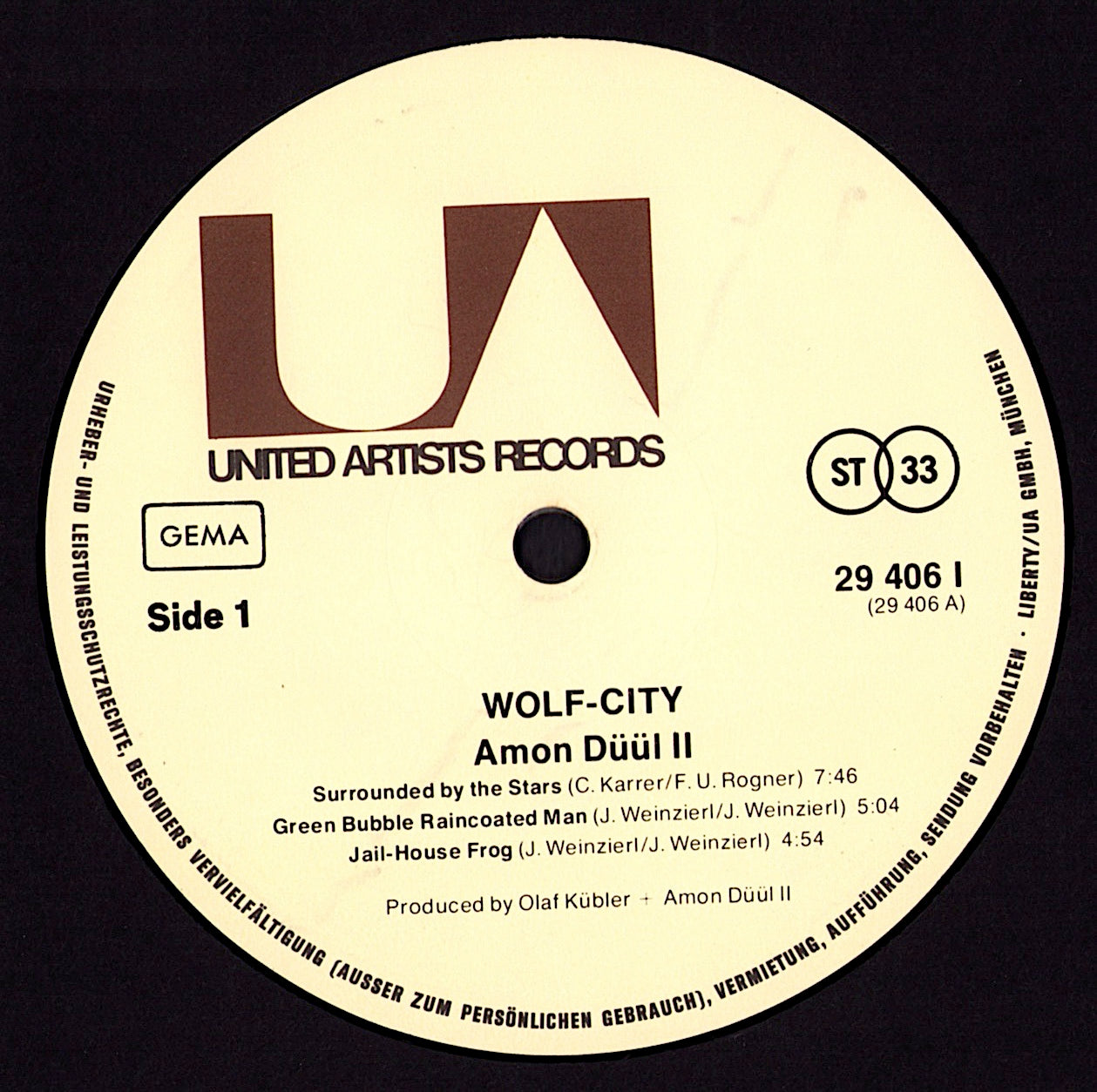 Amon Düül II – Wolf City Vinyl LP Kopie