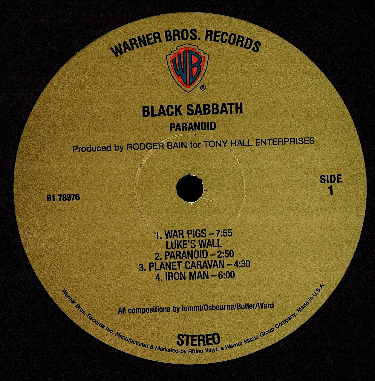 Black Sabbath – Paranoid Vinyl LP | DE Reissue | 180g | Rhino | 2006
