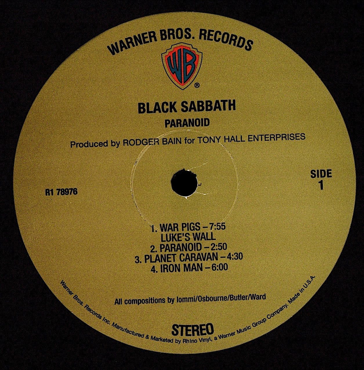 Black Sabbath – Paranoid Vinyl LP | DE Reissue | 180g | Rhino | 2006