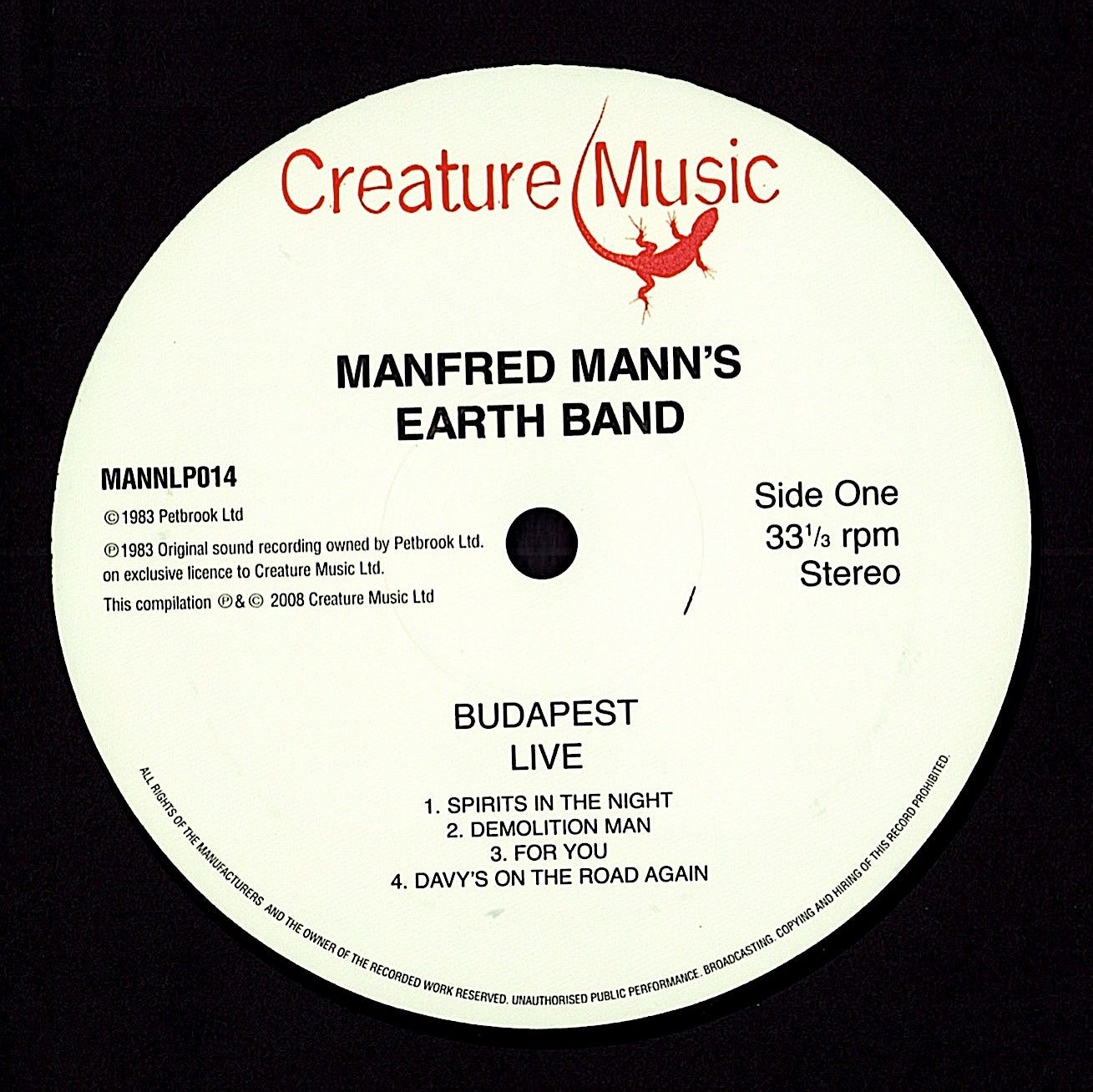 Manfred Mann's Earth Band – Budapest Live Vinyl LP