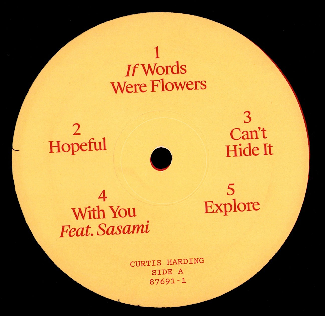 Curtis Harding - If Words Were Flowers Red Vinyl LP Limited Edition