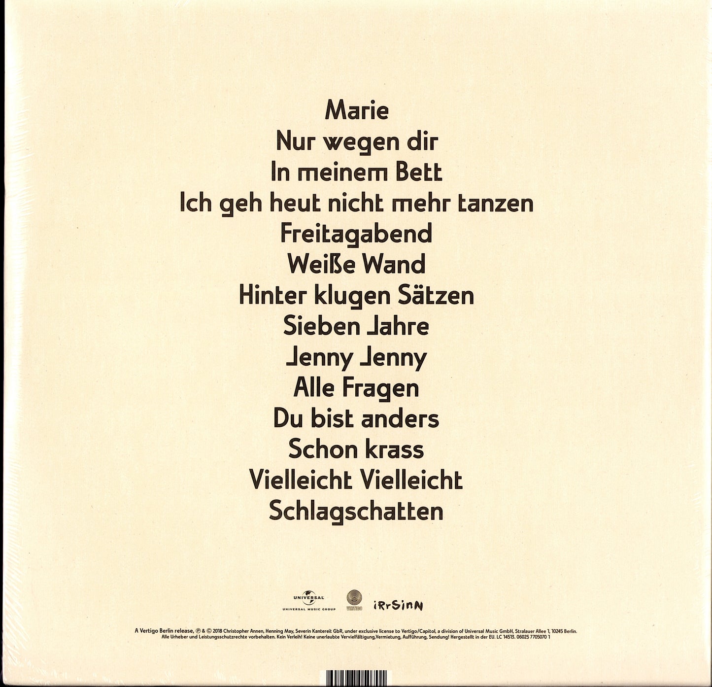 AnnenMayKantereit – Schlagschatten Vinyl 2LP + CD | DE Original | 2020