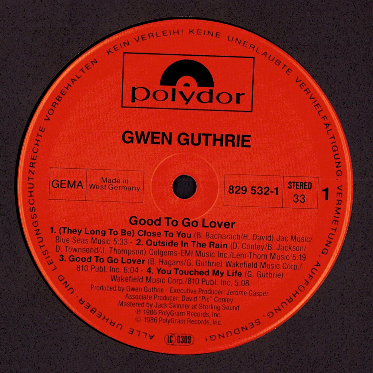 Gwen Guthrie – Good To Go Lover Vinyl LP | DE Original | 1986