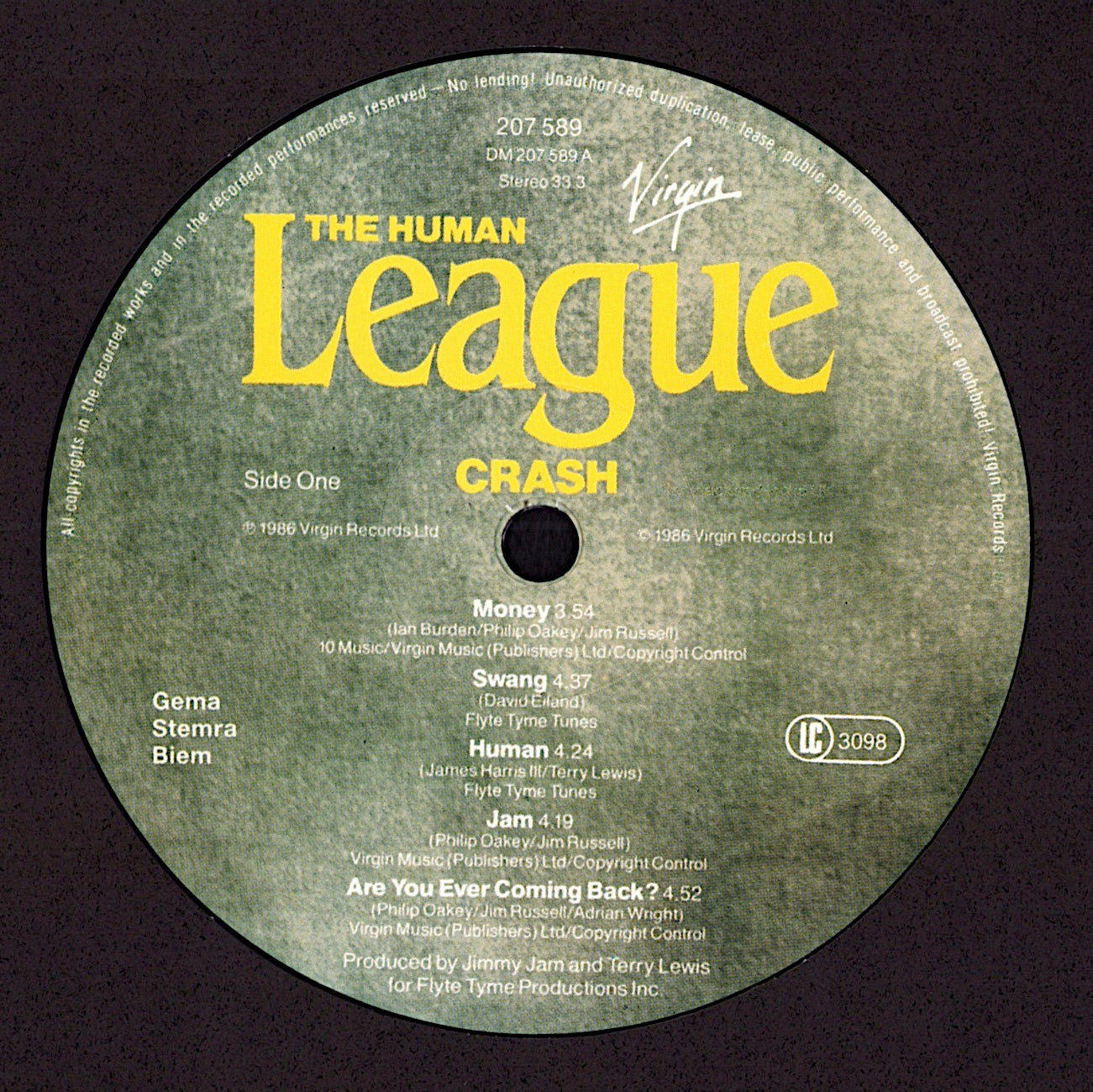 The Human League – Crash (Vinyl LP | EU Original | 1986)