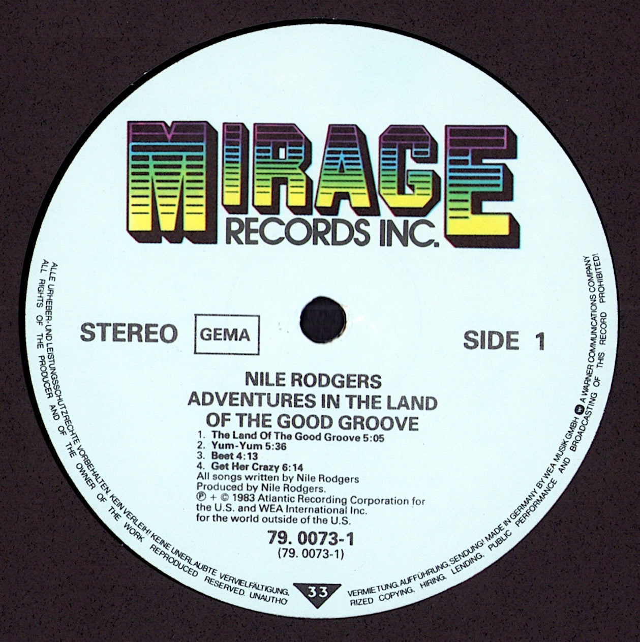 Nile Rodgers – Adventures In The Land Of The Good Groove Vinyl LP | DE Original | 1983