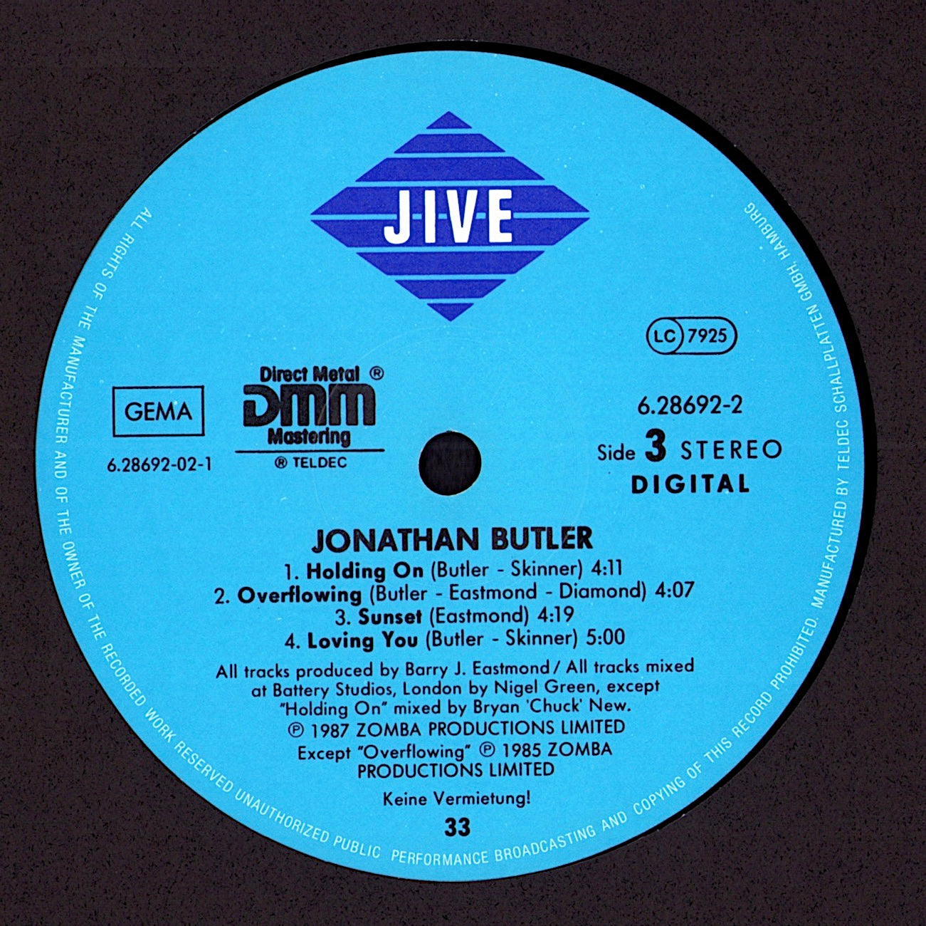 Jonathan Butler – Jonathan Butler (Vinyl 2LP | DE Original | 1987)