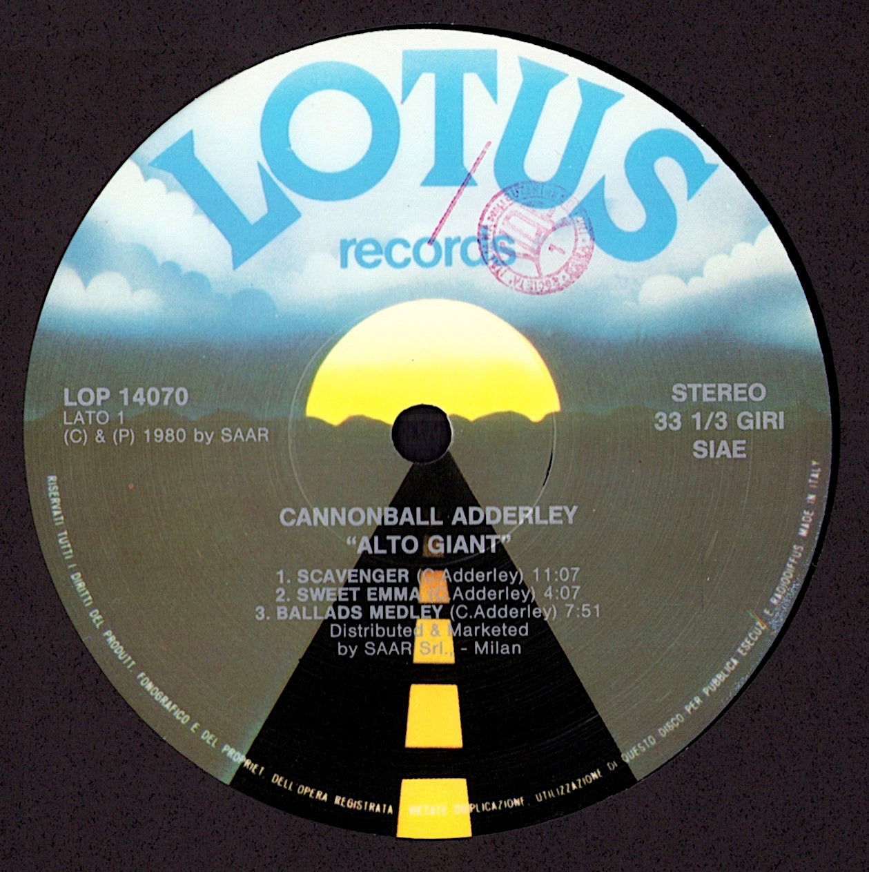 Cannonball Adderley – Alto Giant Vinyl LP | IT Reissue | 1980