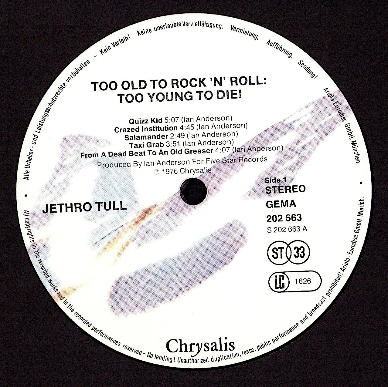 Jethro Tull – Too Old To Rock 'N' Roll: Too Young To Die! Vinyl LP | DE Reissue