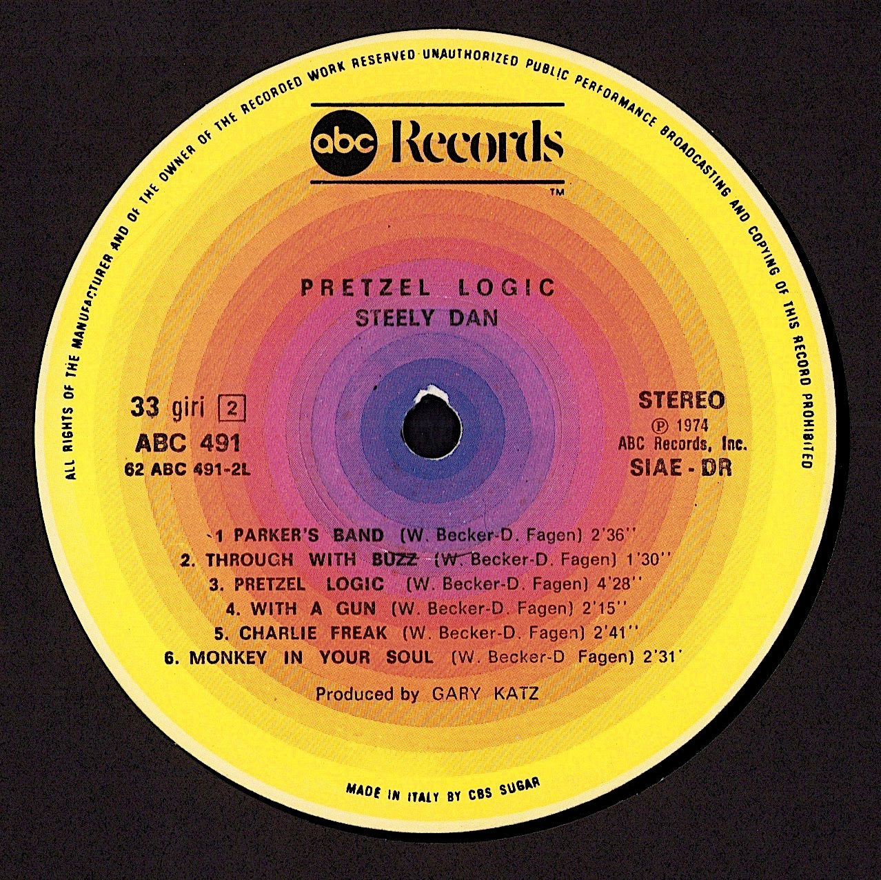 Steely Dan – Pretzel Logic Vinyl LP | IT Reissue | 1978