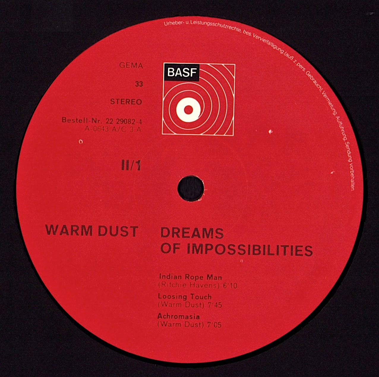 Warm Dust – Dreams Of Impossibilities Vinyl 2LP Kopie