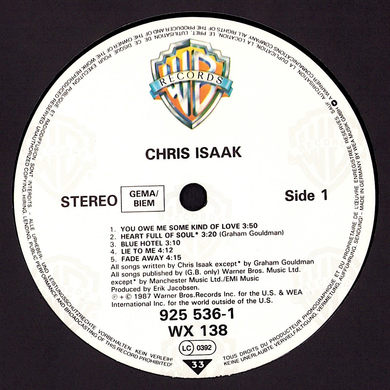 Chris Isaak - You Owe Me Some Kind Of Love Vinyl LP