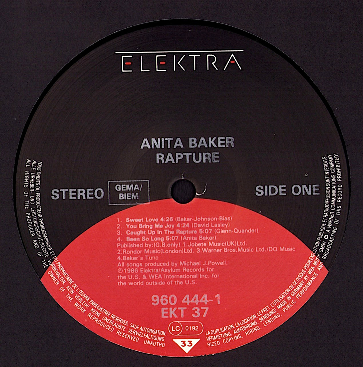 Anita Baker - Rapture Vinyl LP Kopie