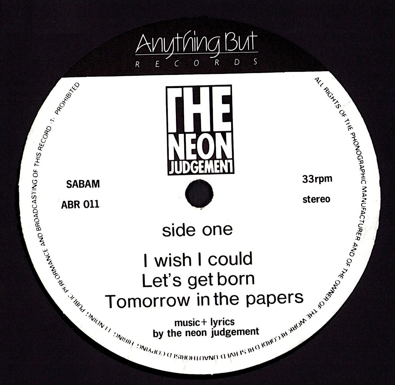 The Neon Judgement – MBIH! Vinyl 12"