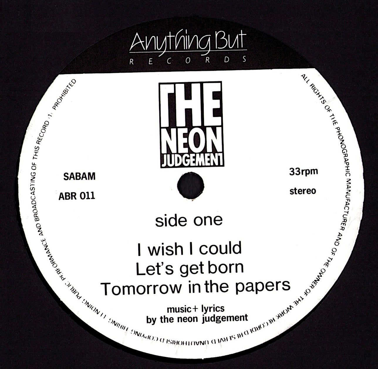 The Neon Judgement – MBIH! Vinyl 12"