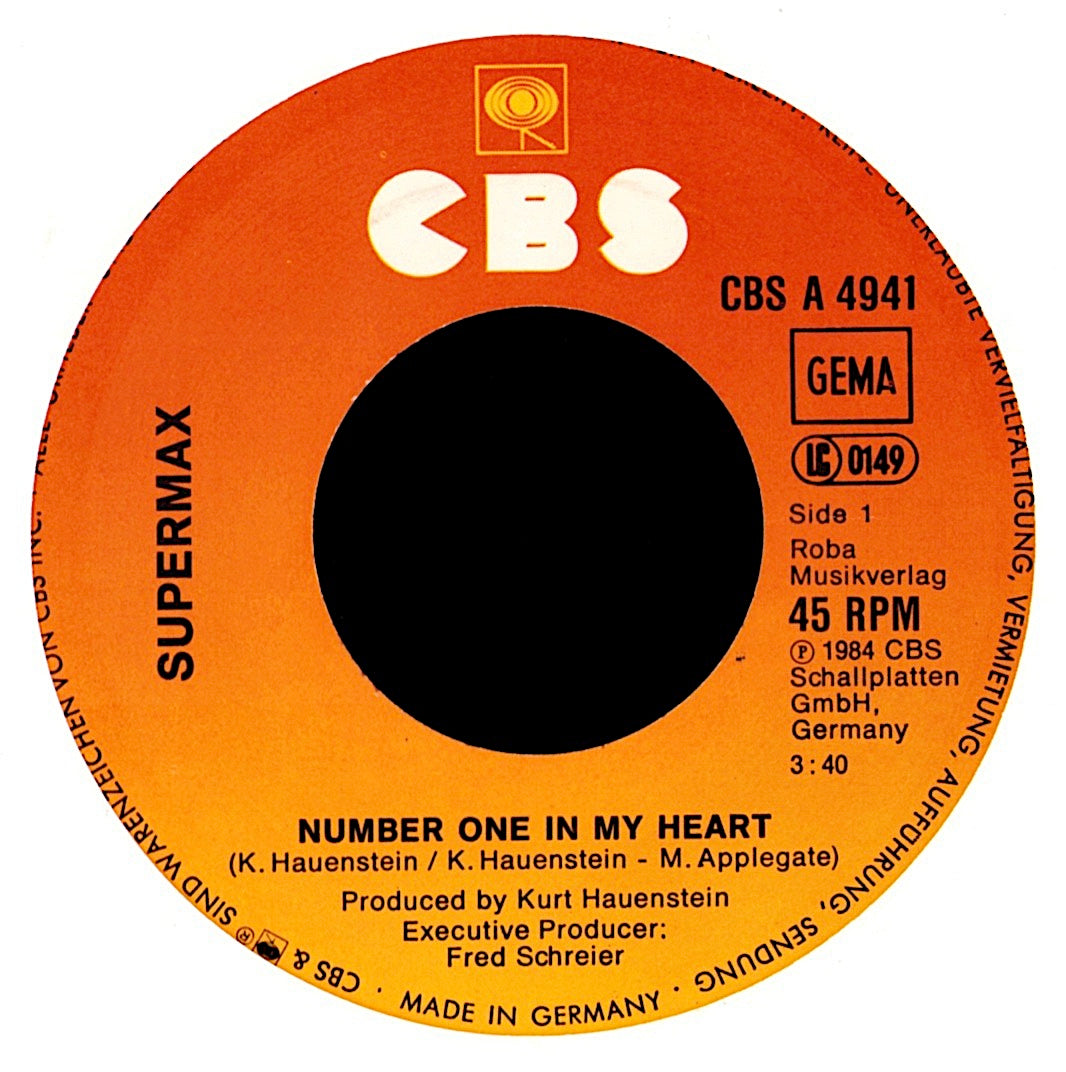 Supermax – Number One In My Heart 7" Vinyl Single